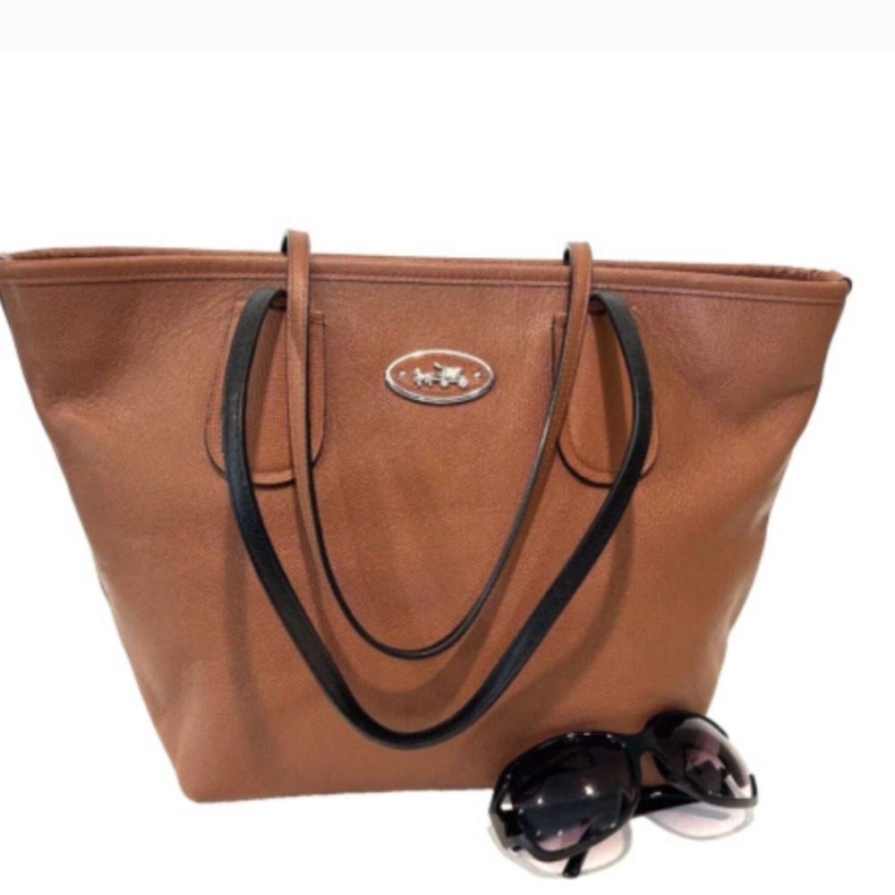 COACH "TAXI" Tote Purse Brown Large